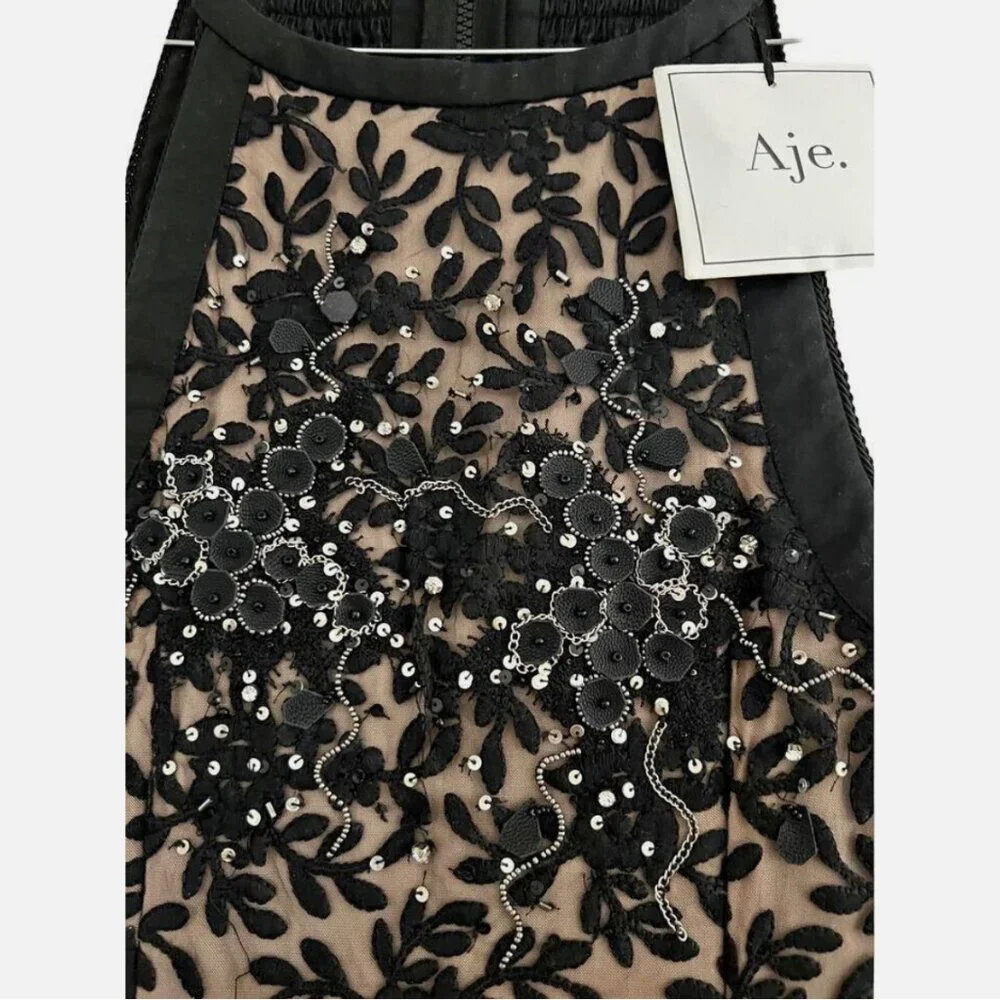 Aje Marabou Lace Dress